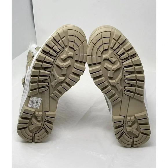 NORTIV 8 sienna Women's Mid Calf Lace Up Winter Snow white beige Boots size 11 - Picture 5 of 7